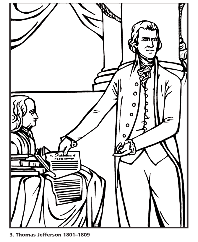  Thomas Jefferson Coloring Page