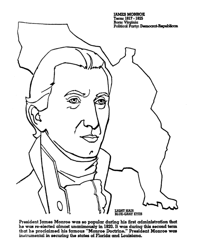  James Monroe Coloring Page