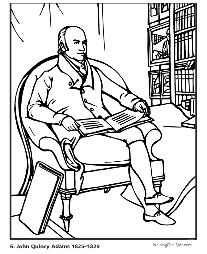  John Quincy Adams Coloring Page