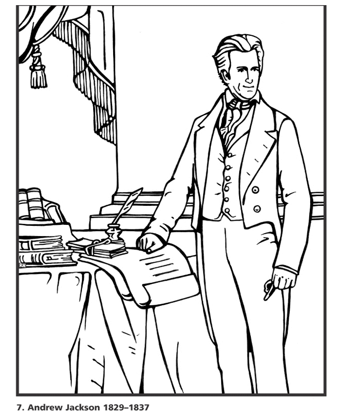  Andrew Jackson Coloring Page