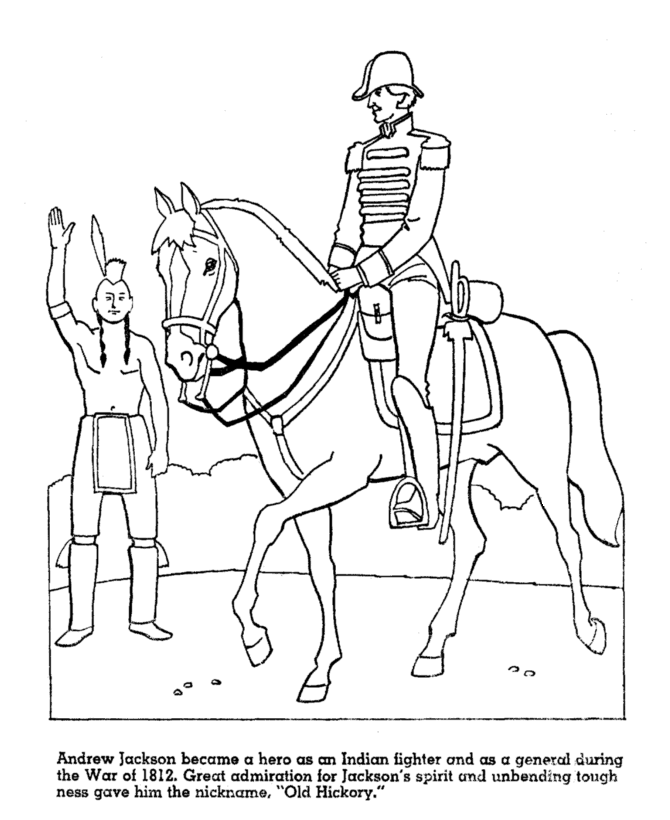  Andrew Jackson Coloring Page