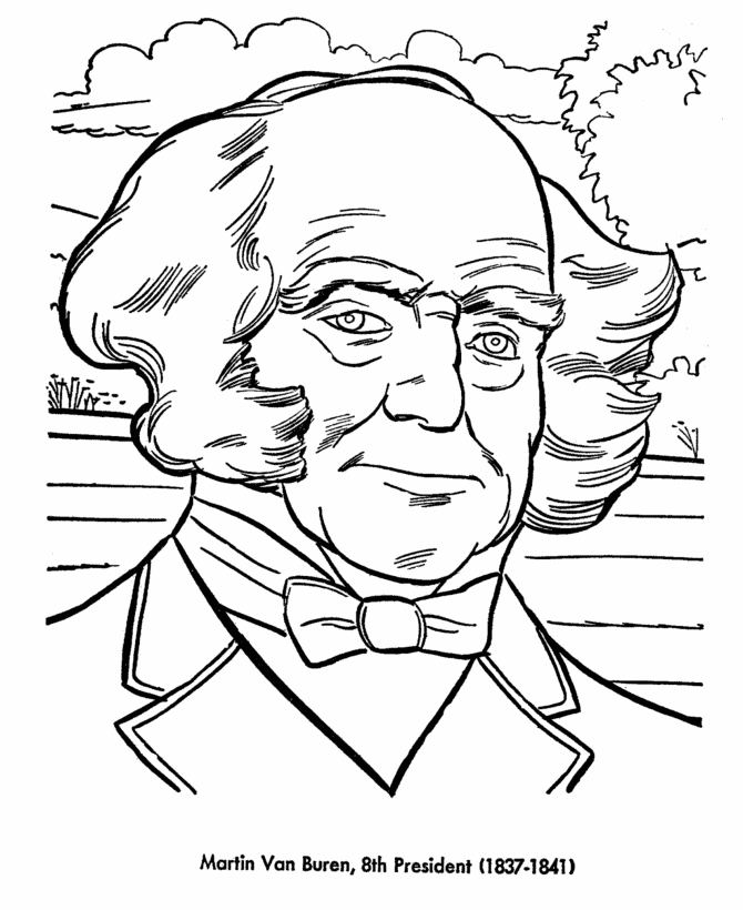  President Van Buren Coloring Page