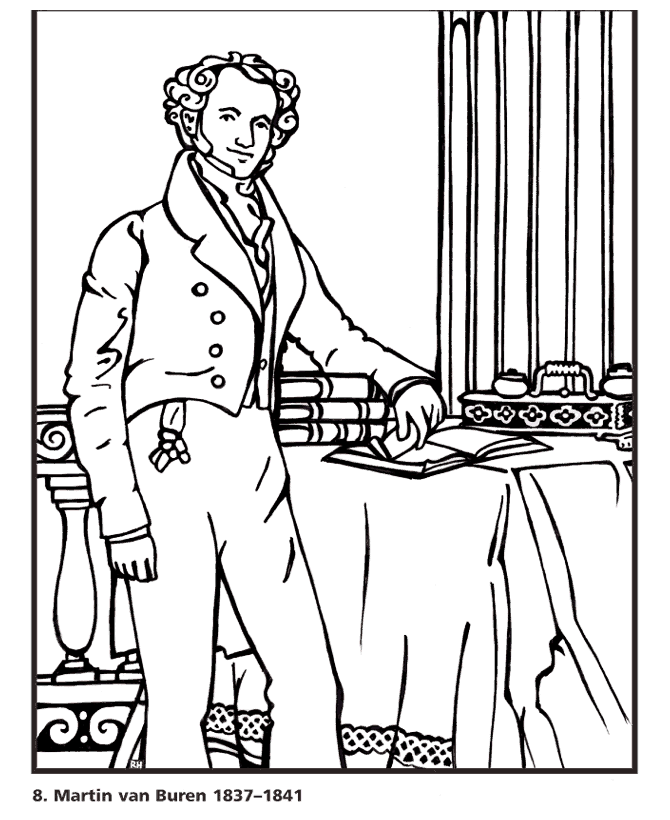  President Van Buren Coloring Page