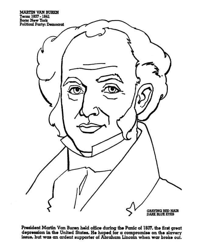  President Van Buren Coloring Page