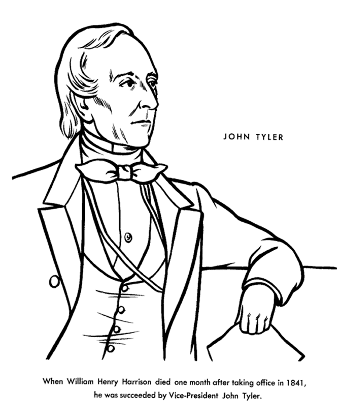  John Tyler Coloring Page