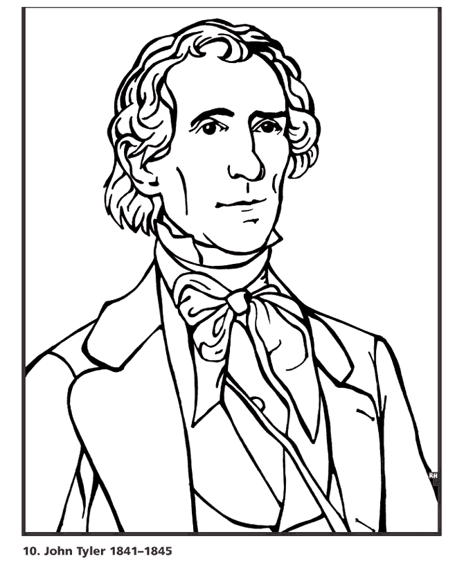  John Tyler Coloring Page