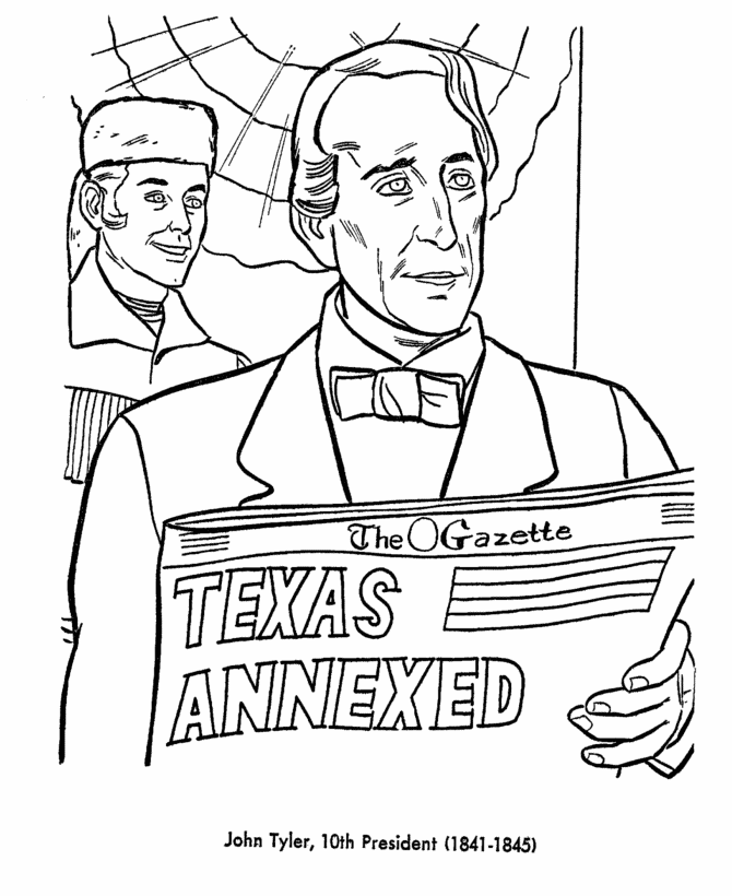  John Tyler Coloring Page
