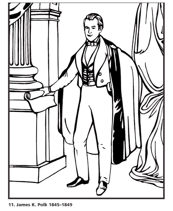  James K. Polk Coloring Page