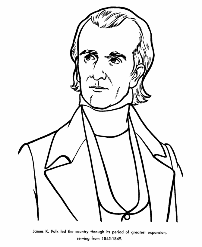  James K. Polk Coloring Page