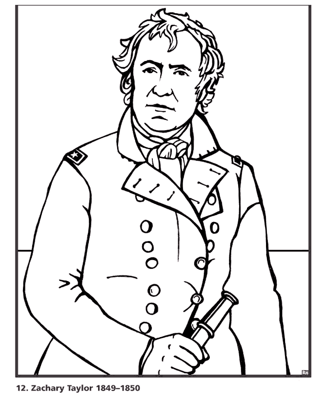  Zachary Taylor Coloring Page