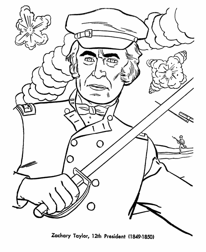  Zachary Taylor Coloring Page