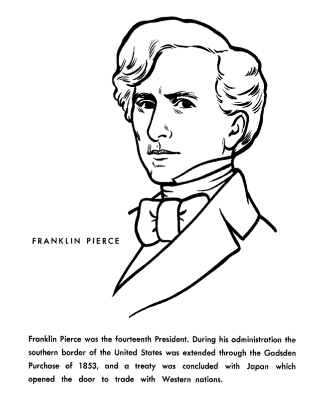  Franklin Pierce Coloring Page