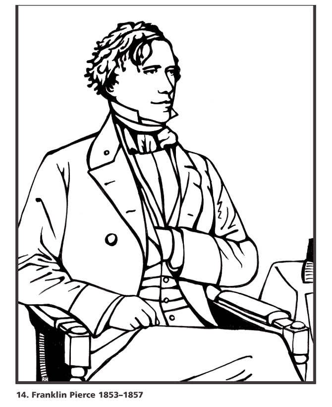  Franklin Pierce Coloring Page