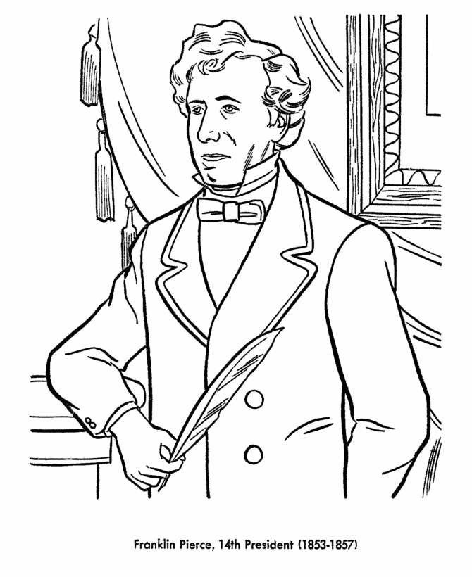  Franklin Pierce Coloring Page