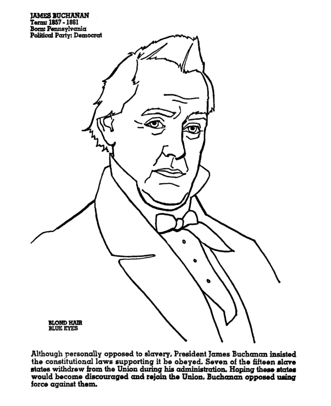  James Buchanan Coloring Page