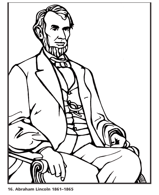  Abraham Lincoln Coloring Page