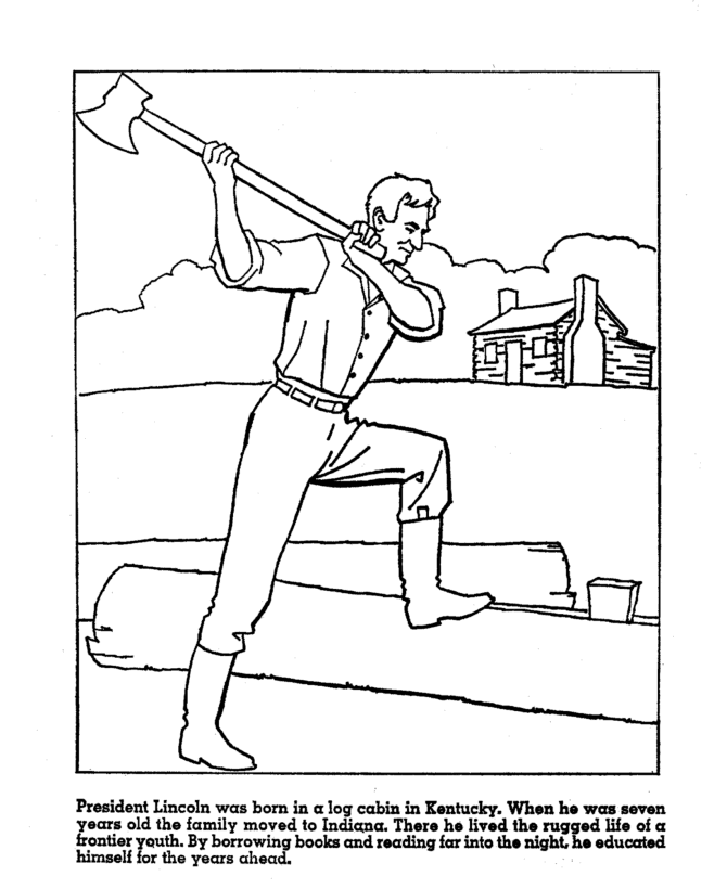  Abraham Lincoln Coloring Page