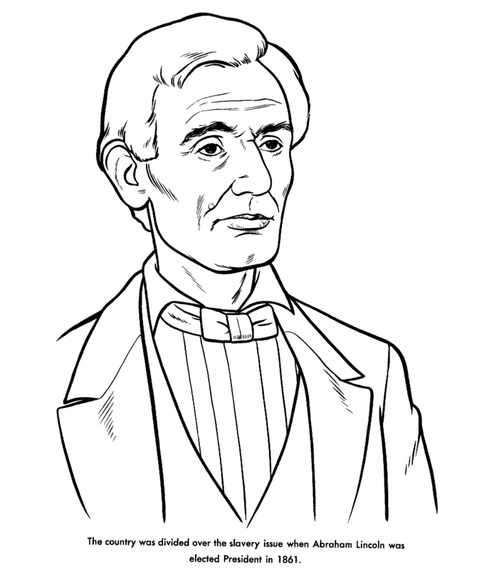  Abraham Lincoln Coloring Page