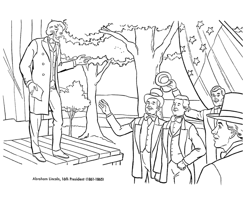  Abraham Lincoln Coloring Page