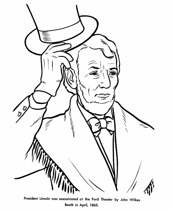  Abraham Lincoln Coloring Page