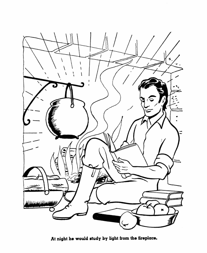  Abraham Lincoln Coloring Page