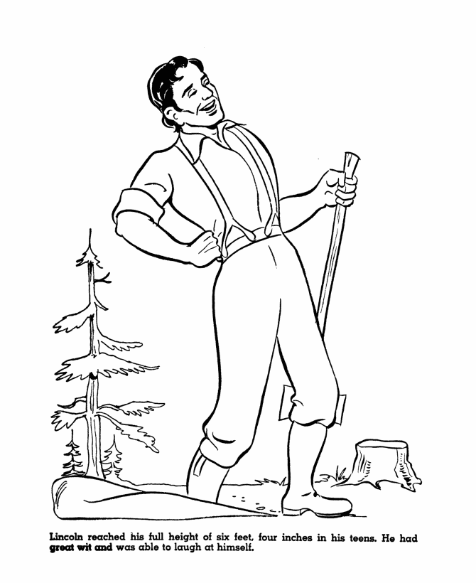  Abraham Lincoln Coloring Page