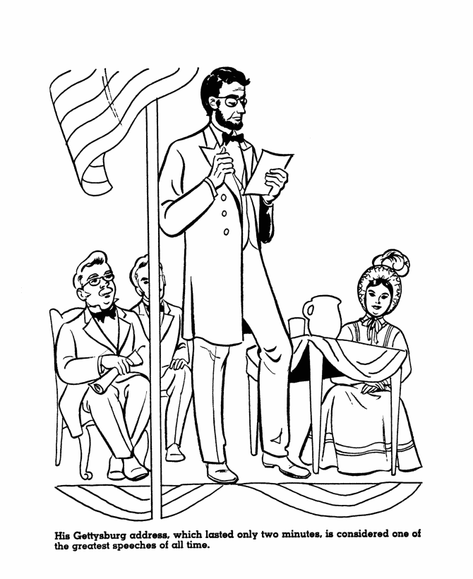  Abraham Lincoln Coloring Page