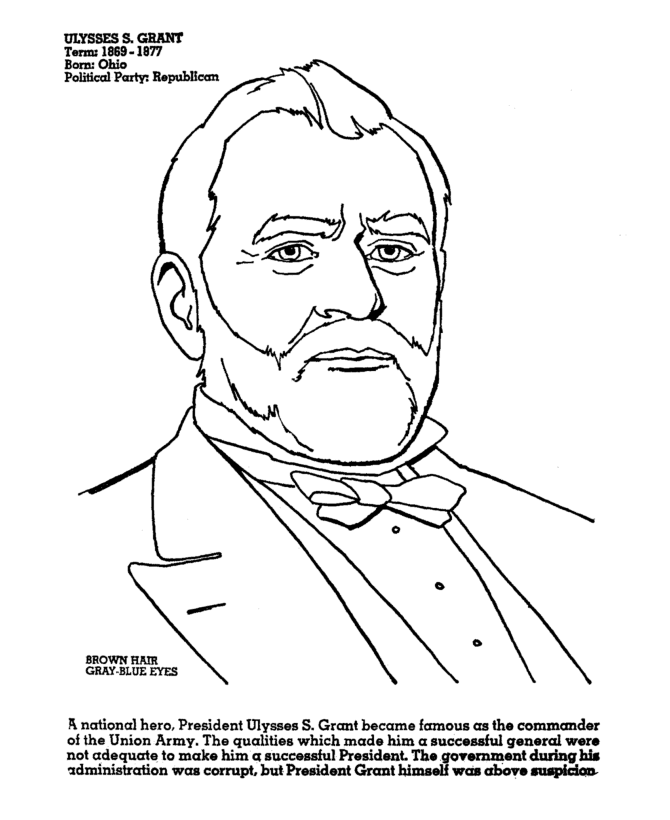  Ulysses S. Grant Coloring Page