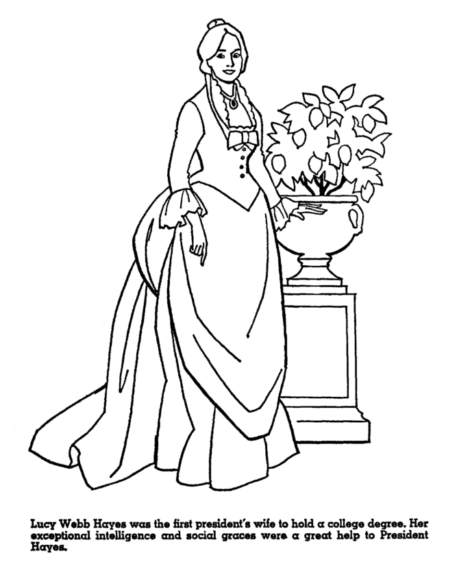  Rutherford B. Hayes Coloring Page