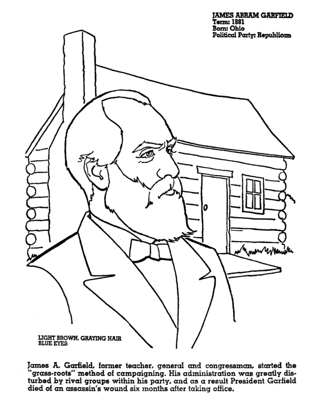  James Garfield Coloring Page