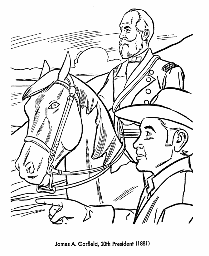  James Garfield Coloring Page