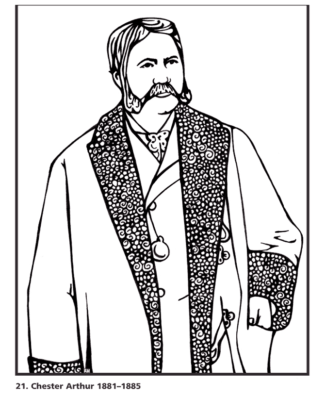  Chester Arthur Coloring Page