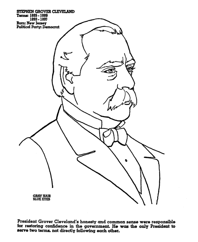  Grover Cleveland Coloring Page