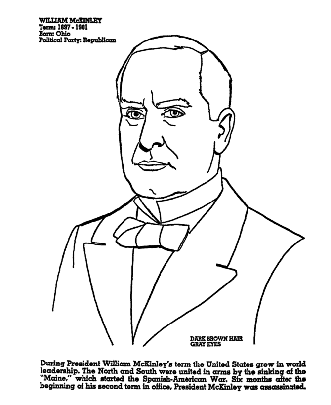  William McKinley Coloring Page