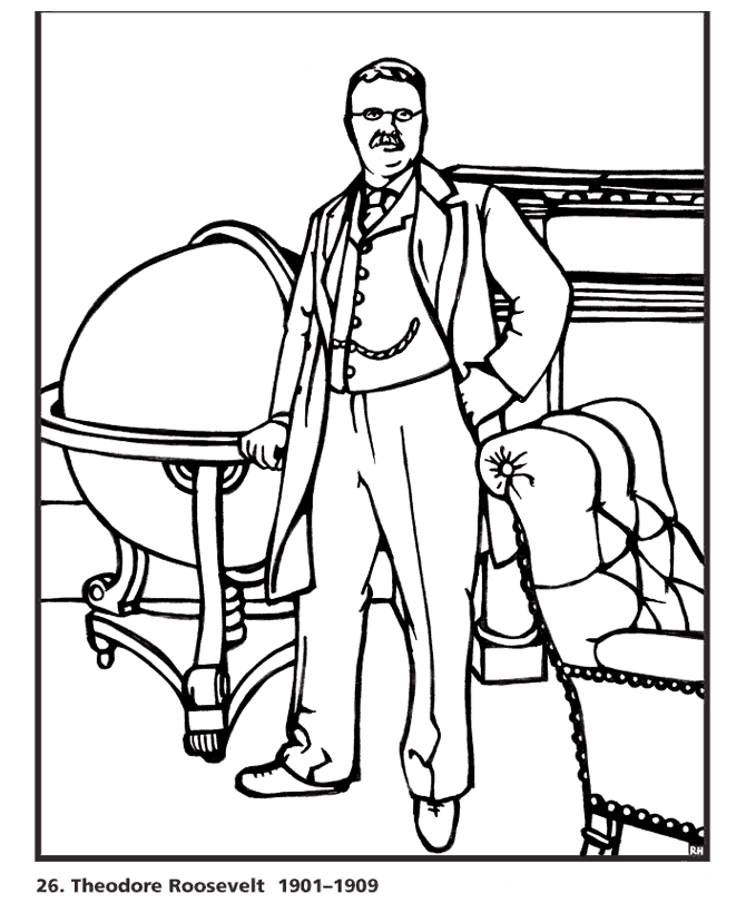  Theodore (Teddy) Roosevelt Coloring Page