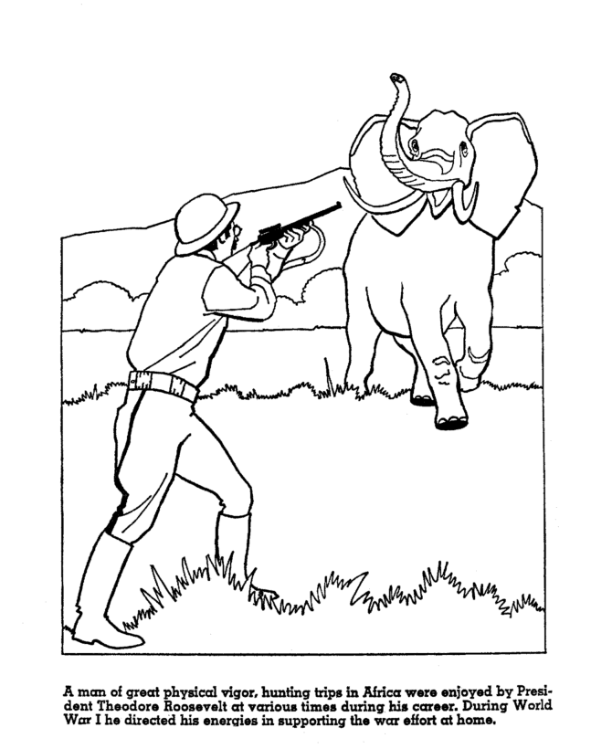  Theodore (Teddy) Roosevelt Coloring Page