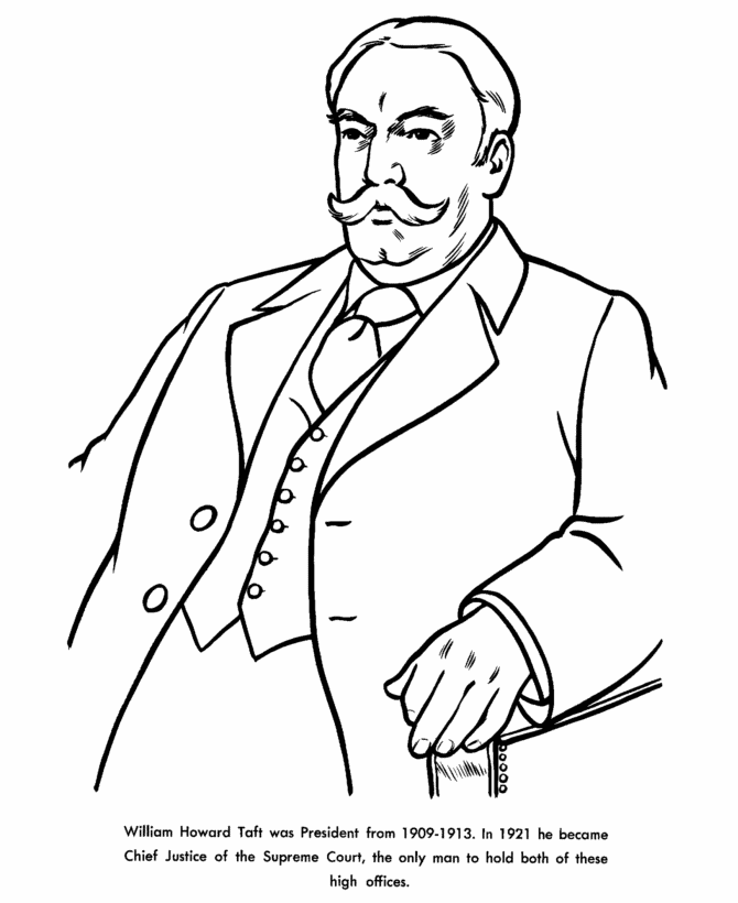  William H. Taft Coloring Page