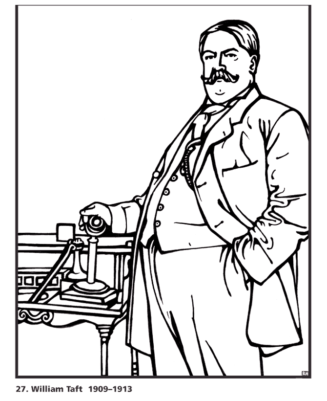  William H. Taft Coloring Page