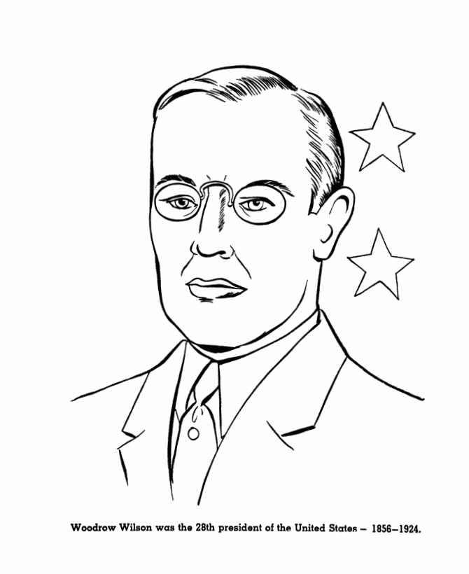  Woodrow Wilson Coloring Page