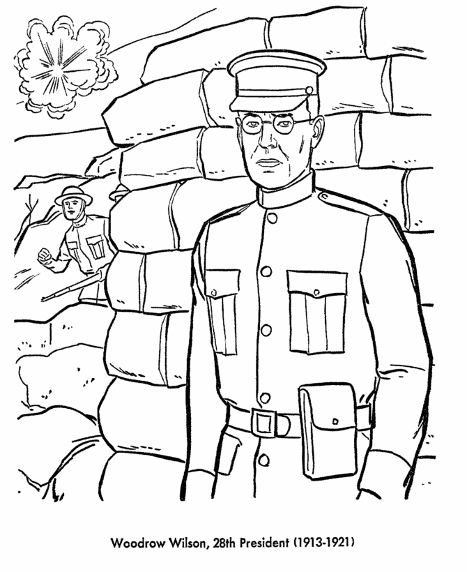  Woodrow Wilson Coloring Page