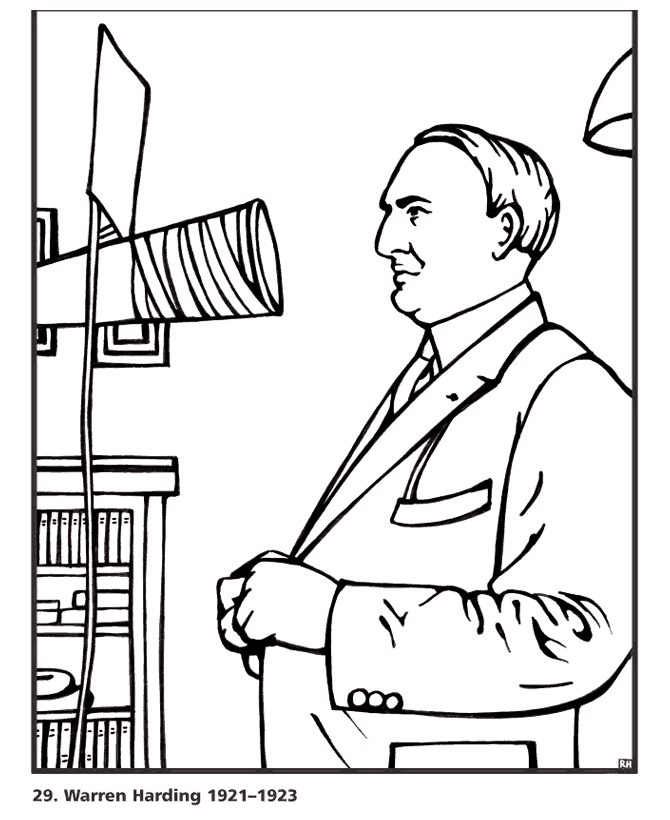  Warren Harding Coloring Page