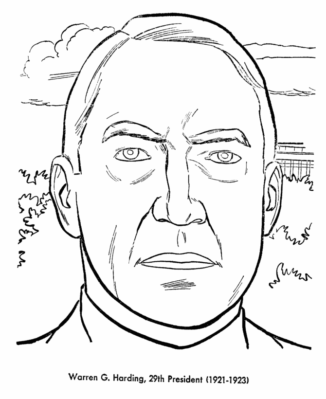  Warren Harding Coloring Page