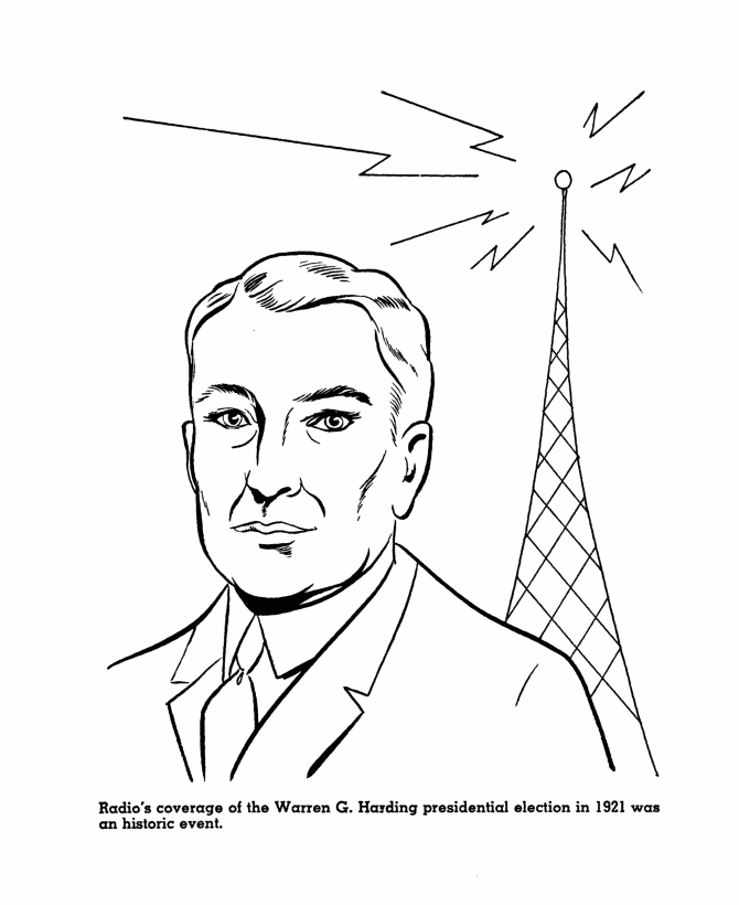  Warren Harding Coloring Page