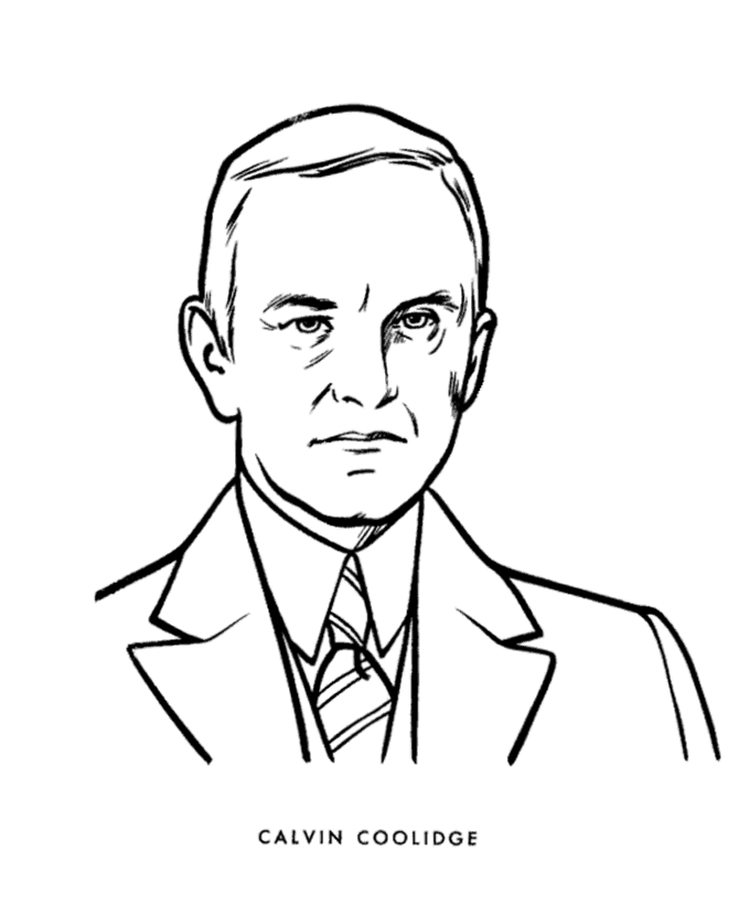  Calvin Coolidge Coloring Page