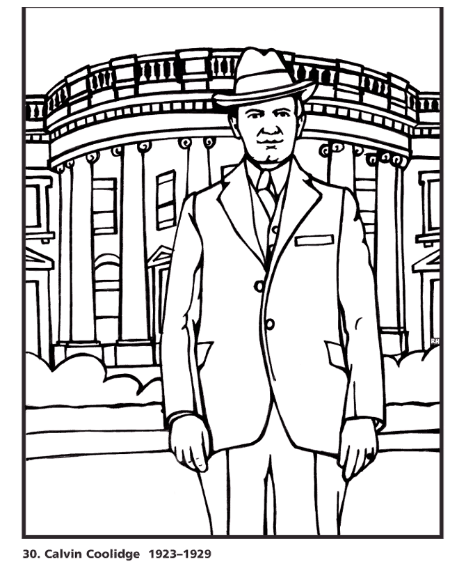  Calvin Coolidge Coloring Page