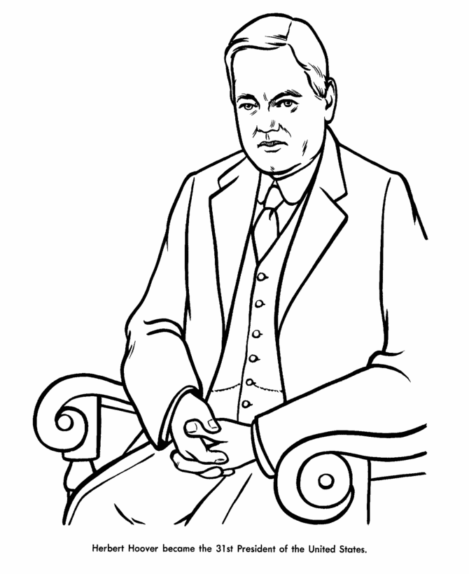  Herbert C. Hoover Coloring Page