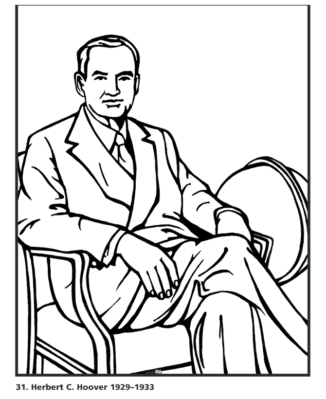  Herbert C. Hoover Coloring Page