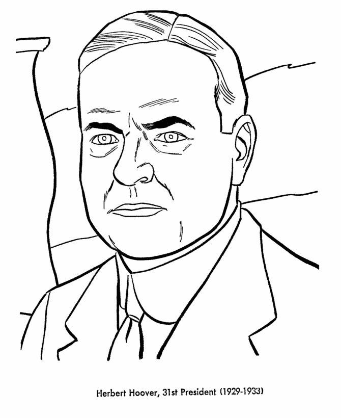  Herbert C. Hoover Coloring Page