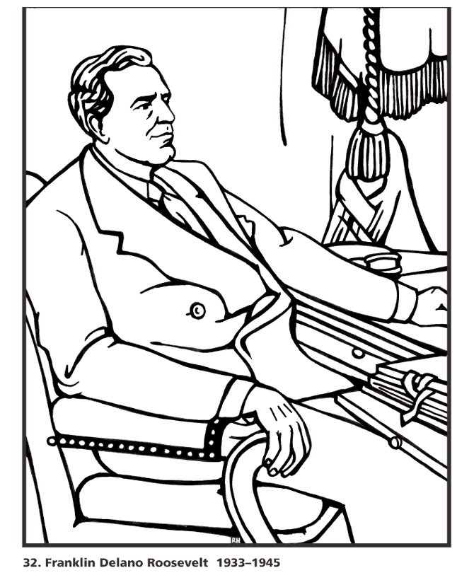  Franklin D Roosevelt Coloring Page