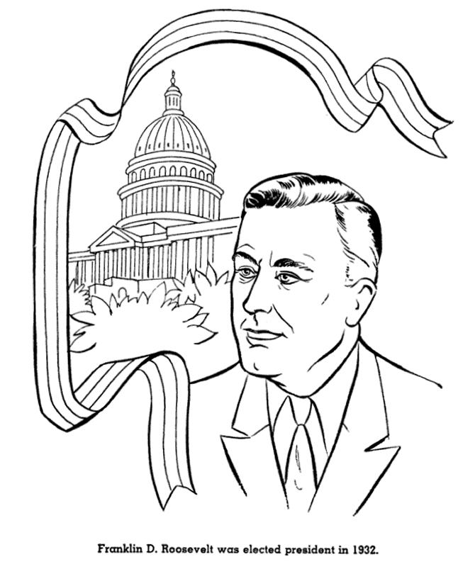  Franklin D Roosevelt Coloring Page